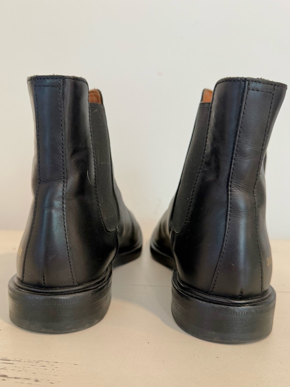 Common Projects Woman Black Leather Chelsea Boot 3825 Size 36 Italy (US 6) - Picture 5 of 11